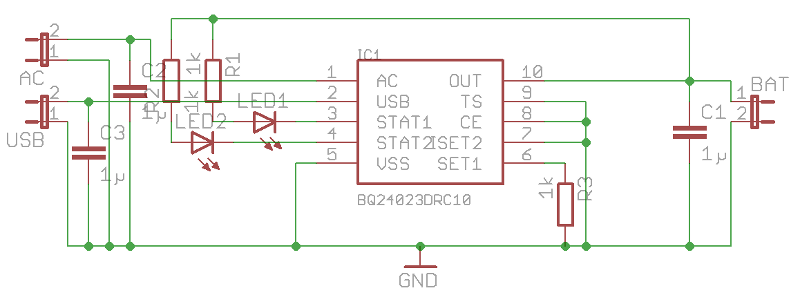 BQ24023 Schaltplan